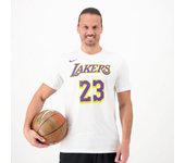 Nike L James LA Lakers - Blanco - Camiseta Baloncesto Hombre talla L