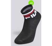 Calcetines Cortos Fila - Negro - Calcetines Hombre talla UNICA