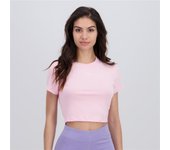 Camiseta Crop Top Nike - Rosa - Camiseta Mujer talla L