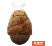 Tootoy! Comfort Chicken Leg Cuddler peluche portagolosinas para perros