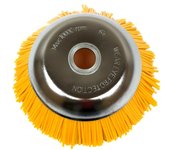 Cabezal de cepillo para desbrozadora, marca TARCZOWA, modelo 200mm, uso en corte de hierba resistente, con cerdas de nylon y orificio central de 25,4mm