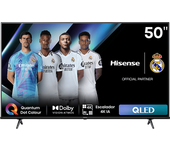 TV QLED 50" - Hisense 50E7NQ, UHD 4K, Dolby Vision&Atmos, Sensor de luz, Modo Deportes, Air Play, IA, Negro