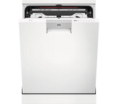 Lavavajillas - AEG FFB75717PW, 14 servicios, 9 programas, 60 cm, Tercera bandeja, Extrahigiene, Blanco