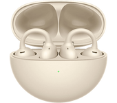 Auriculares conducción de aire - Huawei FreeClip, Autonomía 36 h, Gancho oreja, IA, Beige