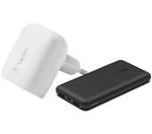 Cargador móvil - Belkin Pack USB C de 20W + Powerbank 10000 W, Negro y blanco