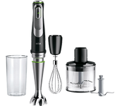 Batidora de mano - Braun Minipimer 9 MultiQuick MQ9135XI, SmartSpeed, 0.6 l , 4 Accesorios, Picadora, Inox