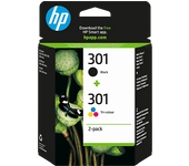 Cartucho de tinta - HP 301 Combo 2 Pack, Negro/Tricolor, N9J72AE