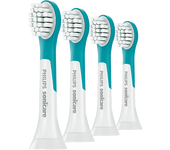 Recambio para cepillo dental - Philips Sonicare For Kids HX6034/90, x4 Cabezales de recambio, Diseñado niños +3 años