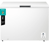 Congelador horizontal - Hisense FT386D4AWLYE, 84.7 cm, 297 l, Función Dual, Bordes suaves, Blanco