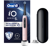 Cepillo eléctrico - Oral-B iO 5S, 1 cabezal , Estuche de viaje, Diseñado por Braun, Rosa