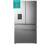 REACONDICIONADO Seminuevo Bueno Frigorífico americano - Hisense RF749N4SWSE, No Frost, 178.5 cm, 579 l, Función WiFi, Inox