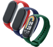 Correa - CellularLine KITBAND1XIAOSMART8, Kit 3 correas, Para Xiaomi Mi Smart Band 8, Silicona, Azul/ Verde / Rojo