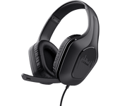 Auriculares gaming - Trust GXT 415 Zirox, Con Cable, Circumaurales, Booster Black