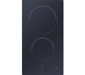Placa vitrocerámica - Candy Dominó CDH30, 2 Zonas, Zona grande 20 cm, Float glass, 28.8 Negro