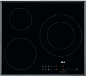 Placa de inducción - AEG ILB63306FB, 3 zonas, Zona grande 32 cm, Biselada, 60 Negro