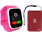 Smartwatch infantil + Powerbank - Xplora XGO3, 1.3", 128 MB, Cámara 2 MP, Autonomía 3 días, 4G, Botón SOS, Geolocalización, Rosa