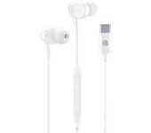 Auriculares de botón - Music Sound Arms, Control remoto, Micrófono integrado, USB-C, Blanco