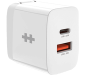 Cargador de pared - Hyper USB-C 20W, USB-A, Universal, Blanco
