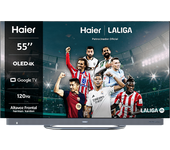 REACONDICIONADO Seminuevo Muy bueno TV OLED 55" - Haier C90E Series H55C900UX, Harman Kardon, Smart (Google TV), HDR 4K, Altavoz Frontal