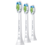 Recambio para cepillo dental - Philips Optimal White HX6063/87, Cabezal Sonicare, Pack 2+1, Blanqueador, Control antiplaca, Suavidad media, Blanco