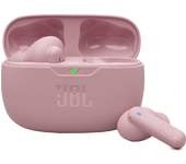 Auriculares True Wireless - JBL Wave Beam 2, 40 h Autonomía, IP54, Cancelación de ruido, Ergonómico, Rosa