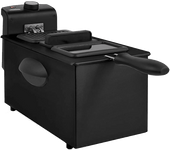 Freidora - Princess 182731, 2000 W, 3 l, Zona Fría, Calentamiento Rápido, Acero inoxidable Negro