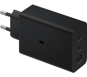 Cargador móvil - Samsung EP-T6530, 65W, De Pared, 2x USB-C/1x USB-A, Carga Rápida, Sin Cable, Negro