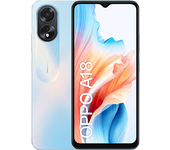 Móvil - OPPO A18, Azul brillante, 128 GB, 4GB RAM, 6.56" HD+, MediaTek Helio G85, 5000 mAh, Android