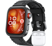 Smartwatch - Huawei Watch Fit 4 Pro, 1.82" AMOLED, 10 días batería, Compatible iOS Android, Correa Fluoroelastómero, Negro, Incluye FreeBuds SE2