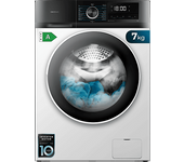 Lavadora carga frontal - Cecotec Bolero DressCode 7500 Inverter A, 7 kg, 1400 rpm, Motor Plus, Lavado con vapor, White