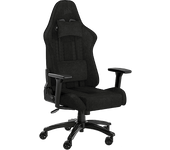 Silla gaming - Corsair TC100 Relaxed-Fabric, Respaldo reclinable 90° y 160°, Altura regulable, Reposabrazos, Negro