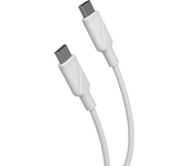 Cable USB-C - Muvit for Change, De a USB-C, 3A, 3m, Blanco