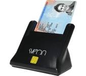 Lector DNI electrónico - Sveon SCT022, LED, USB, base, Smart Cards, color negro