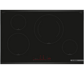 Placa inducción - Bosch PIE875HC1E, 4 zonas, 28 cm, Home Connect, Función Sprint, 80 Negro