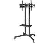 Soporte TV - Hama 00220874, Móvil con Ruedas, Pantalla de 81 a 191 cm (32" 75"), 600 x 400, Regulable Altura, Negro