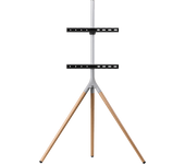 Soporte TV - One For All WM7472, De pie tipo trípode, 32" a 65", Hasta 30 kgs, Madera y plata