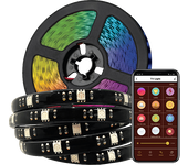 Luces LED - Muvit iO MIOLST005, Tira para Televisión de hasta 75", WiFi, RGB, Negro