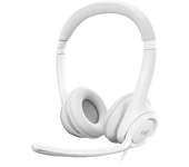 Auriculares - Logitech USB Headset H390, De diadema, Con cable, Para PC, Micrófono, Control multimedia, Cancelación de ruido, Blanco