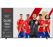 TV QLED 98" - TCL 98P8K, UHD 4K, AiPQ Pro, Smart by Google TV, DVB-T2 (H.265), 144 Hz, Compatible con Assistant, Negro