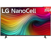 REACONDICIONADO Seminuevo Muy bueno TV LED 55" - LG 55NANO82T6B, UHD 4K, Procesador Inteligente 4K α5 Gen7, Smart TV, DVB-T2 (H.265), Negro