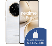Móvil - realme 14 Pro, Blanco, 256 GB, 8 GB RAM, 6.77" De visión Curva, 120 Hz, MediaTek Dimensity 7300E, 6000 mAh