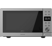 Microondas - Cecotec Sin Plato Grandheat 2010 Flatbed Steel, 9 Funciones preconfiguradas, Quick Start, Grey