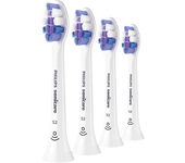 Recambio para cepillo dental - Philips Sensitive HX6054/87, Sonicare, 4 Cabezales de recambio, Control antiplaca, S2 Sensitive, Blanco