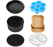 Accesorio freidora - Cosori KOSA0008EUN Chef Edition, Kit 6 piezas, Silicona, Acero inoxidable, Multicolor