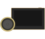 Mirilla inteligente - Ezviz HP2, Pantalla a Color de 4,3", 32 mm Diámetro, Dorado