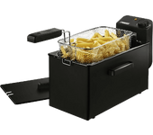 Freidora - Princess 182727 Black Fryer, 2000W, 3L de capacidad, Filtro aceite seguridad