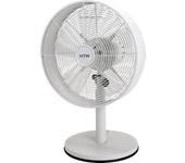 Ventilador de sobremesa - HTW TAF1235WNWIND, 35 W, 3 velocidades, 5 aspas, Oscilación, Blanco