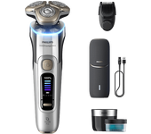 Afeitadora - Philips i9000 Prestige Ultra XP9404/46, Afeitado en seco/mojado con tecnología SkinIQ Pro, Sensor IA de presión y control, App smartphone
