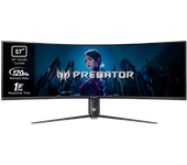 Monitor gaming - Acer Predator Z57BMIIPHUZX, 57" UHD 4K Curvo, 120 Hz, 1 ms, VA, 1x USB C, FreeSync Premium, Altura ajustable, Altavoces, MiniLED