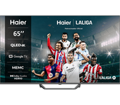 TV QLED 65" - Haier S80E Series H65S80EUX, Smart (Google TV), HDR 4K, Direct LED, Dolby Audio, Dbx-tv, Negro